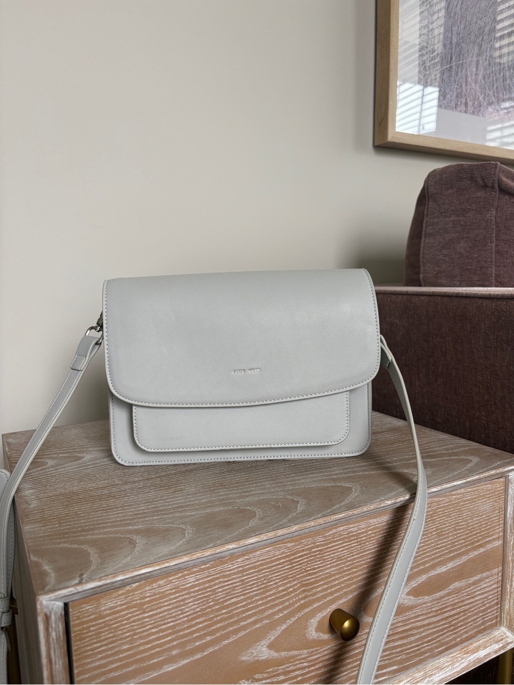 Pixie Mood Light Gray Crossbody Purse